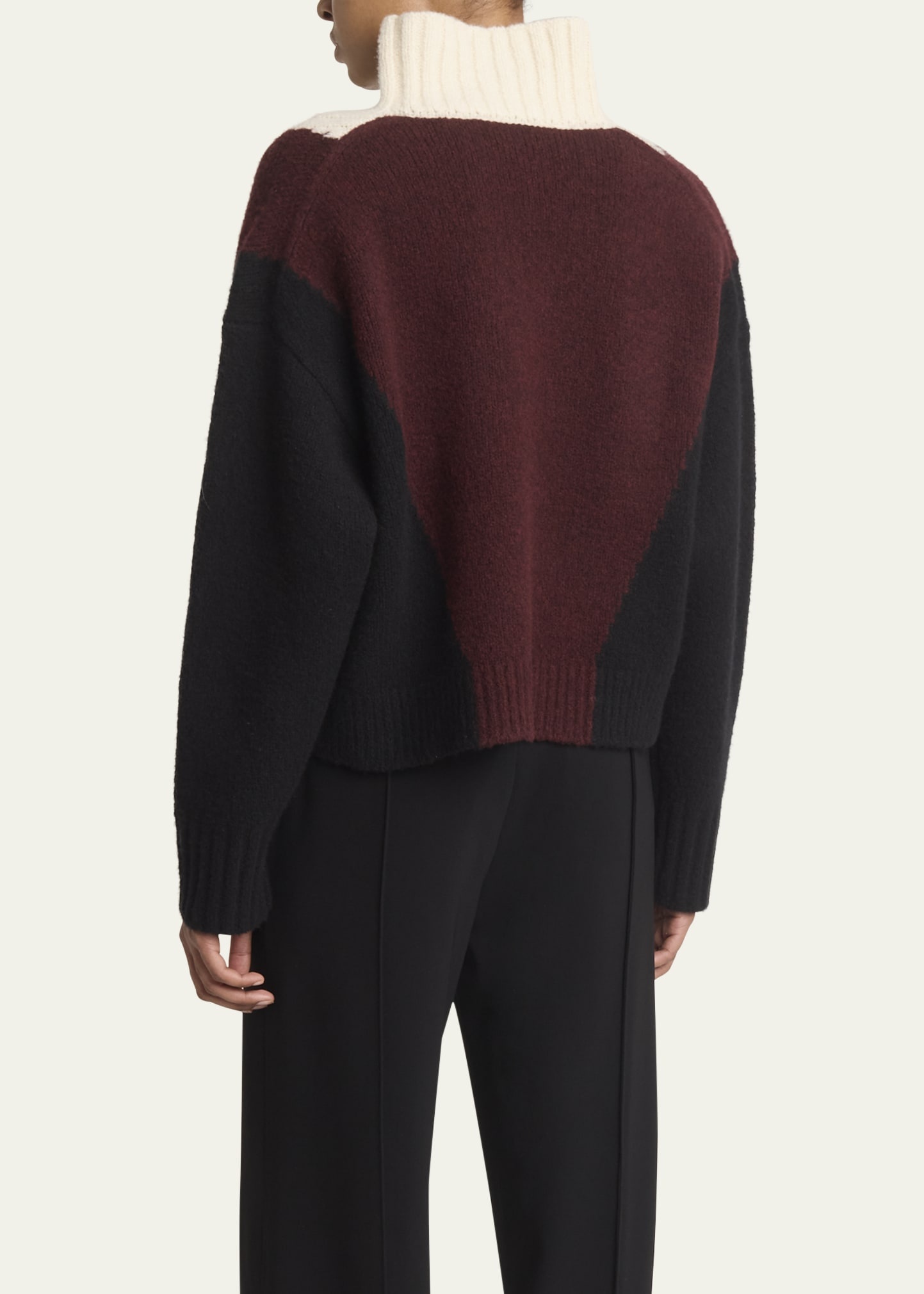 Alma Graphic Cashmere Turtleneck Sweater - 3