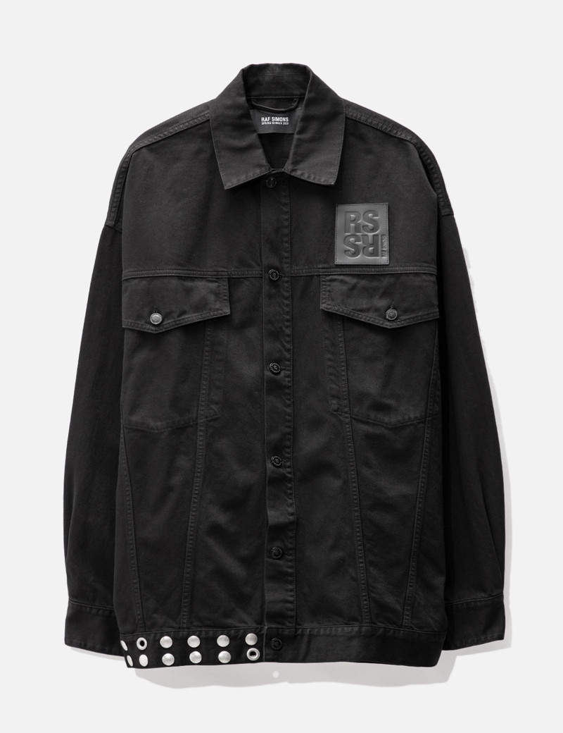 LEATHER FRINGE DENIM JACKET - 1
