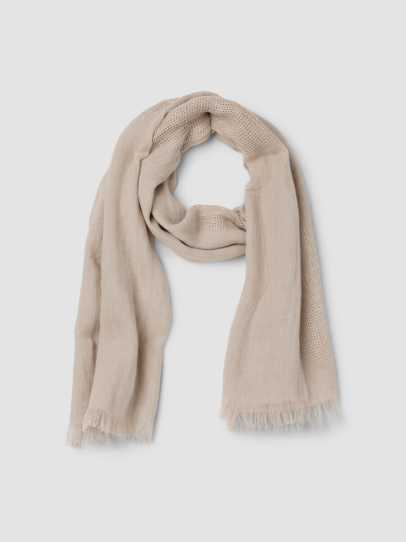 Organic Linen Circles Scarf 1