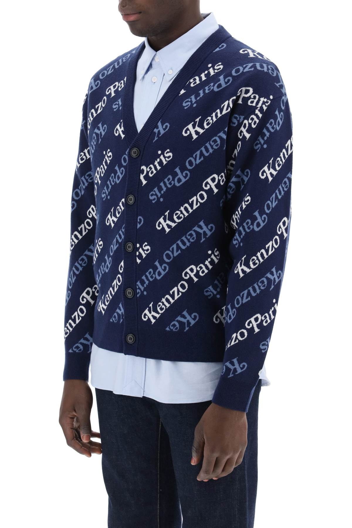 Cardigan With Logo Pattern - 5