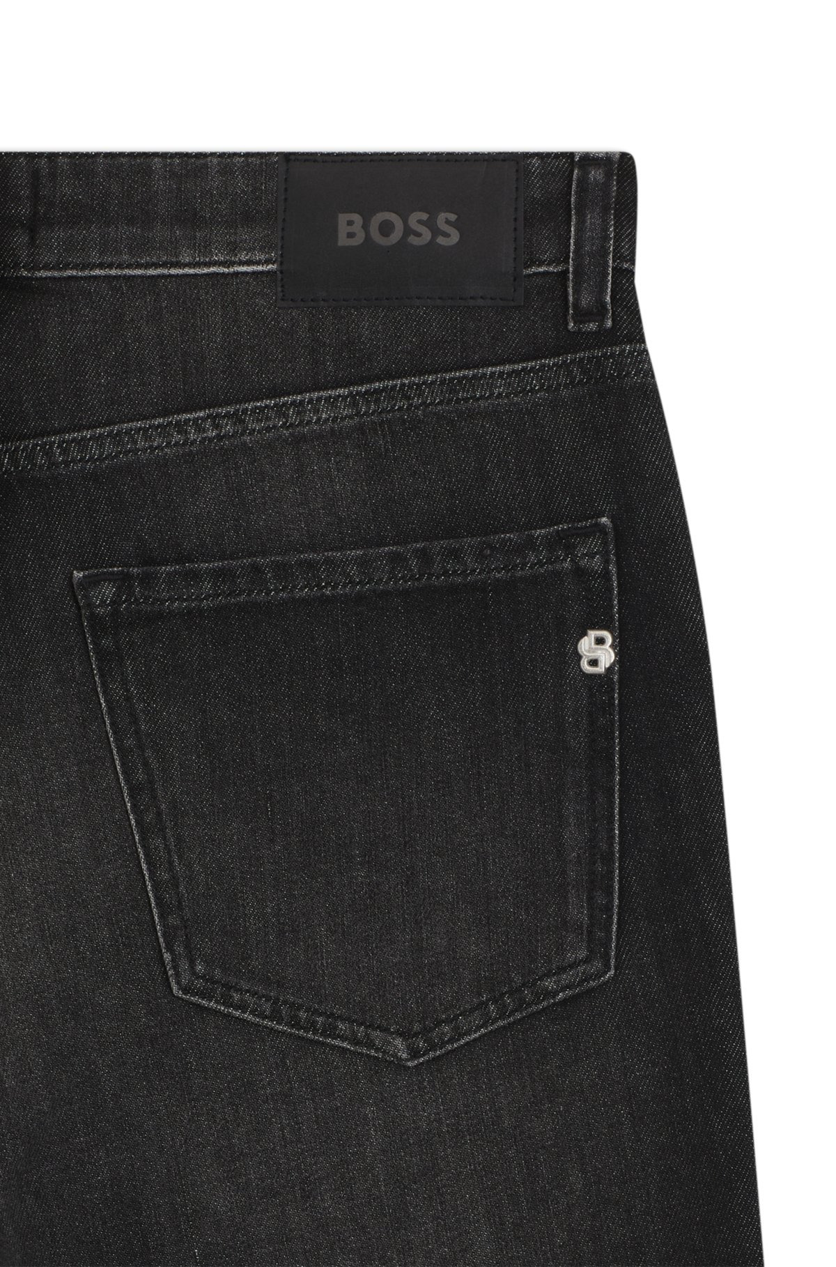 MAINE REGULAR-FIT JEANS IN BLACK MECHANICAL-STRETCH DENIM - 6