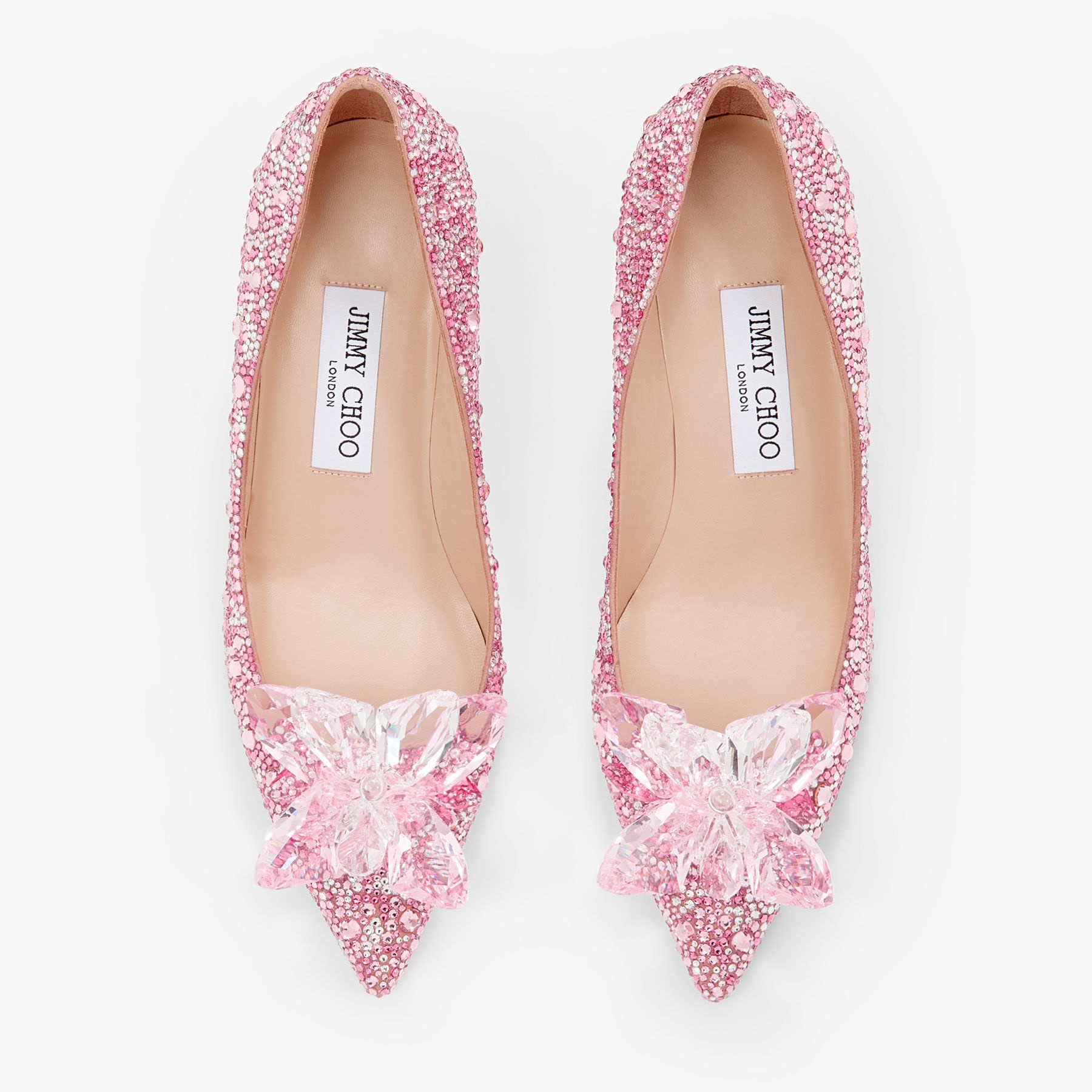 Allure
Rose Mix Suede and Crystal Covered Pointy Toe Pumps - 4