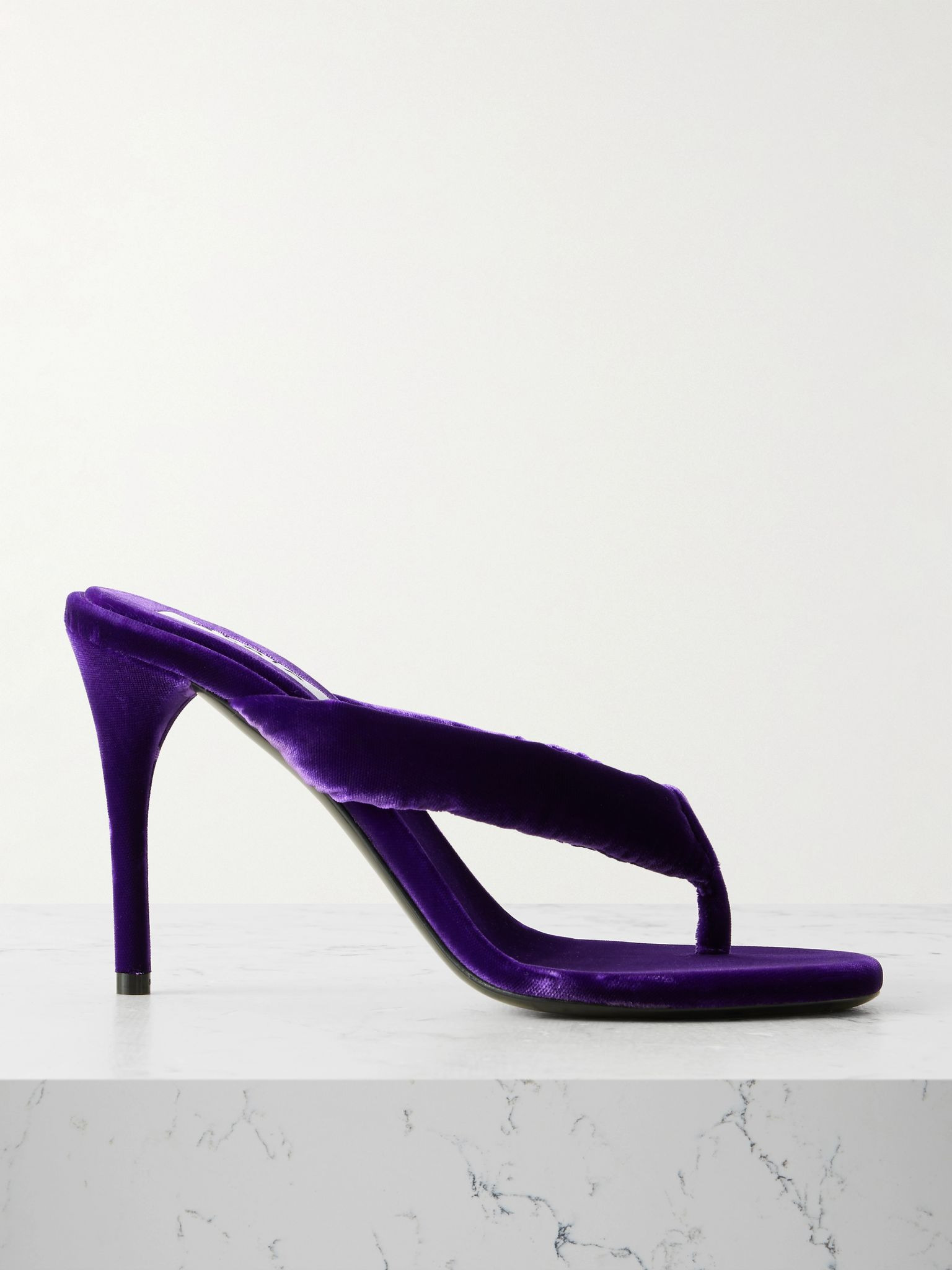 90 velvet mules Purple - 1