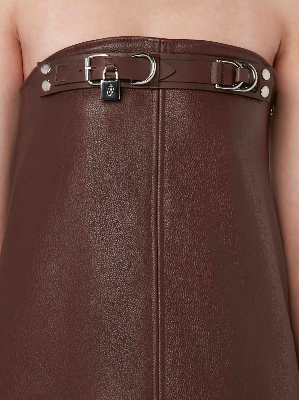 PADLOCK STRAP RUFFLED BUSTIER DRESS - 5