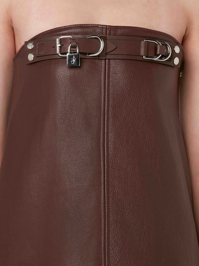 PADLOCK STRAP RUFFLED BUSTIER DRESS 5