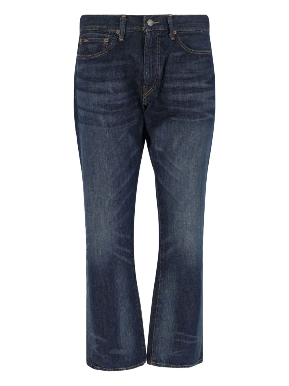 embroidered-logo jeans - 1