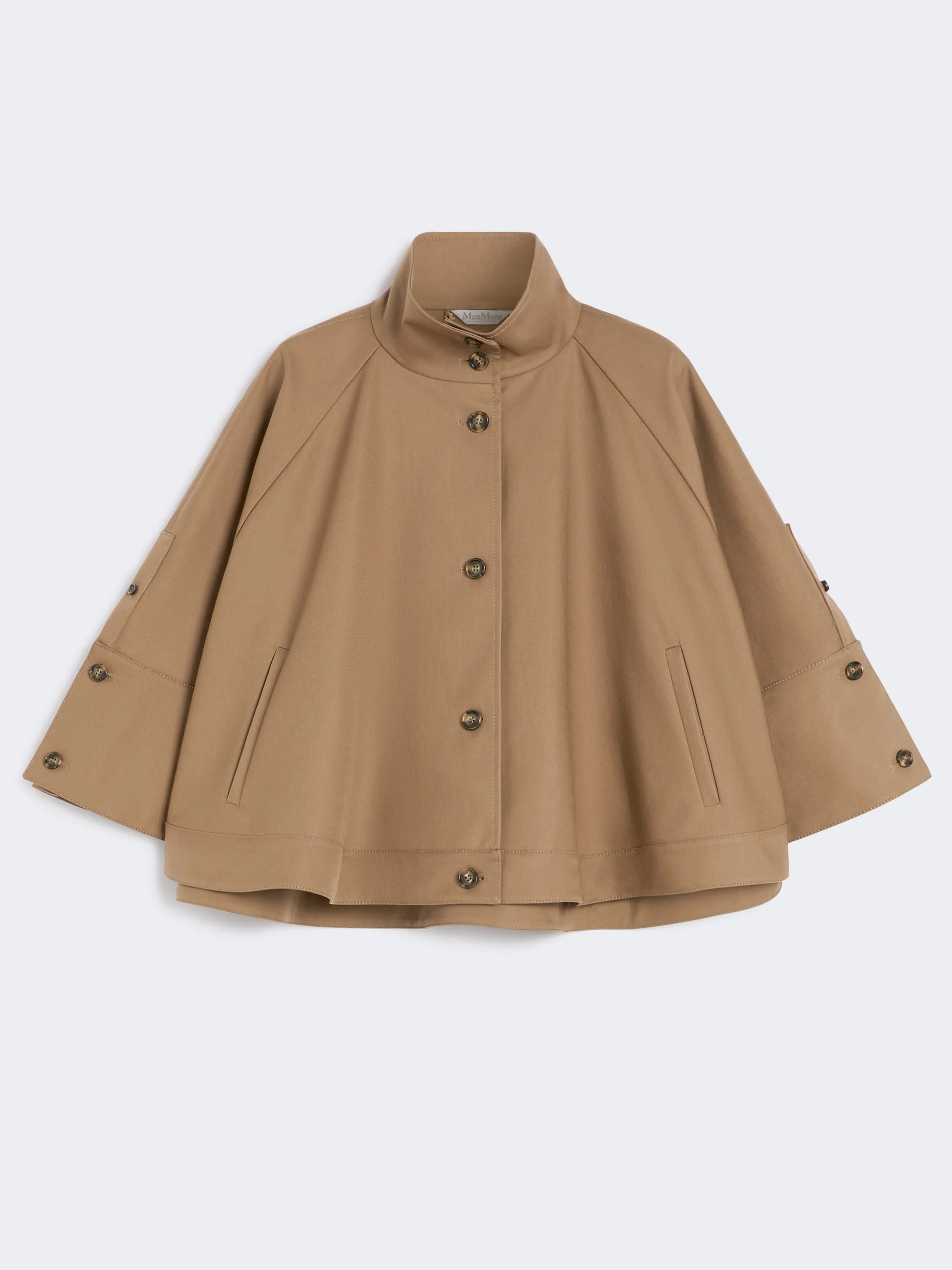 FULCRO Cropped water-repellent gabardine cloak - 1