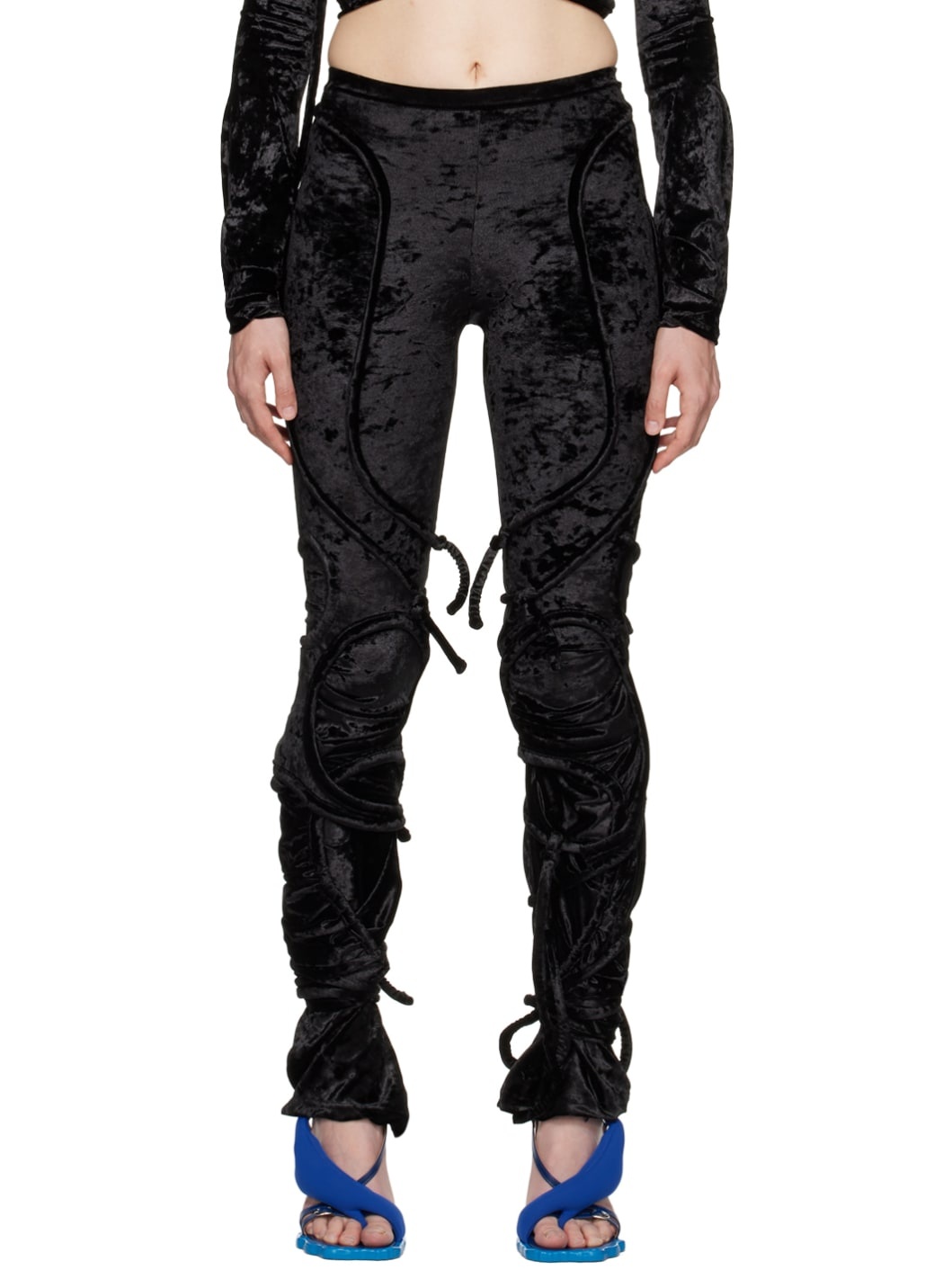 Black Multiline Lounge Pants - 1
