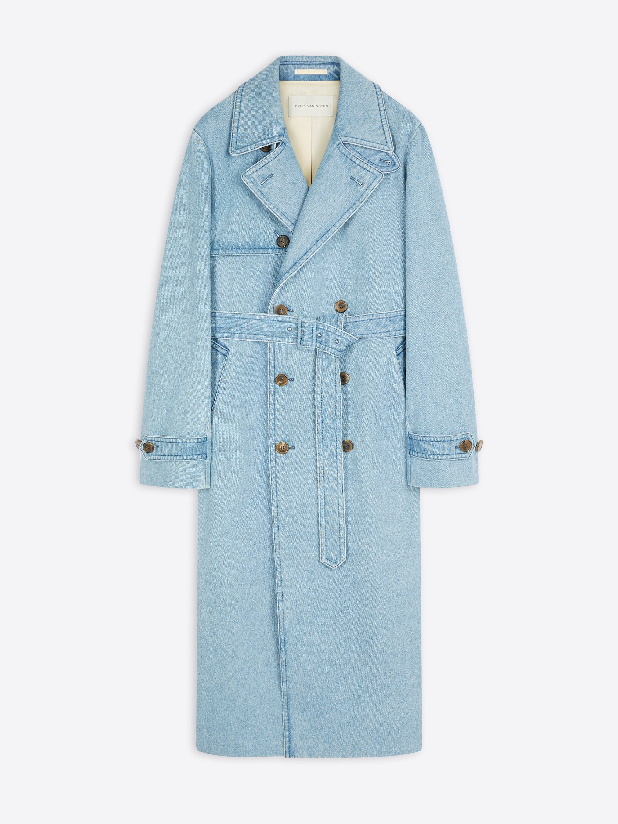 DENIM TRENCH COAT - 1