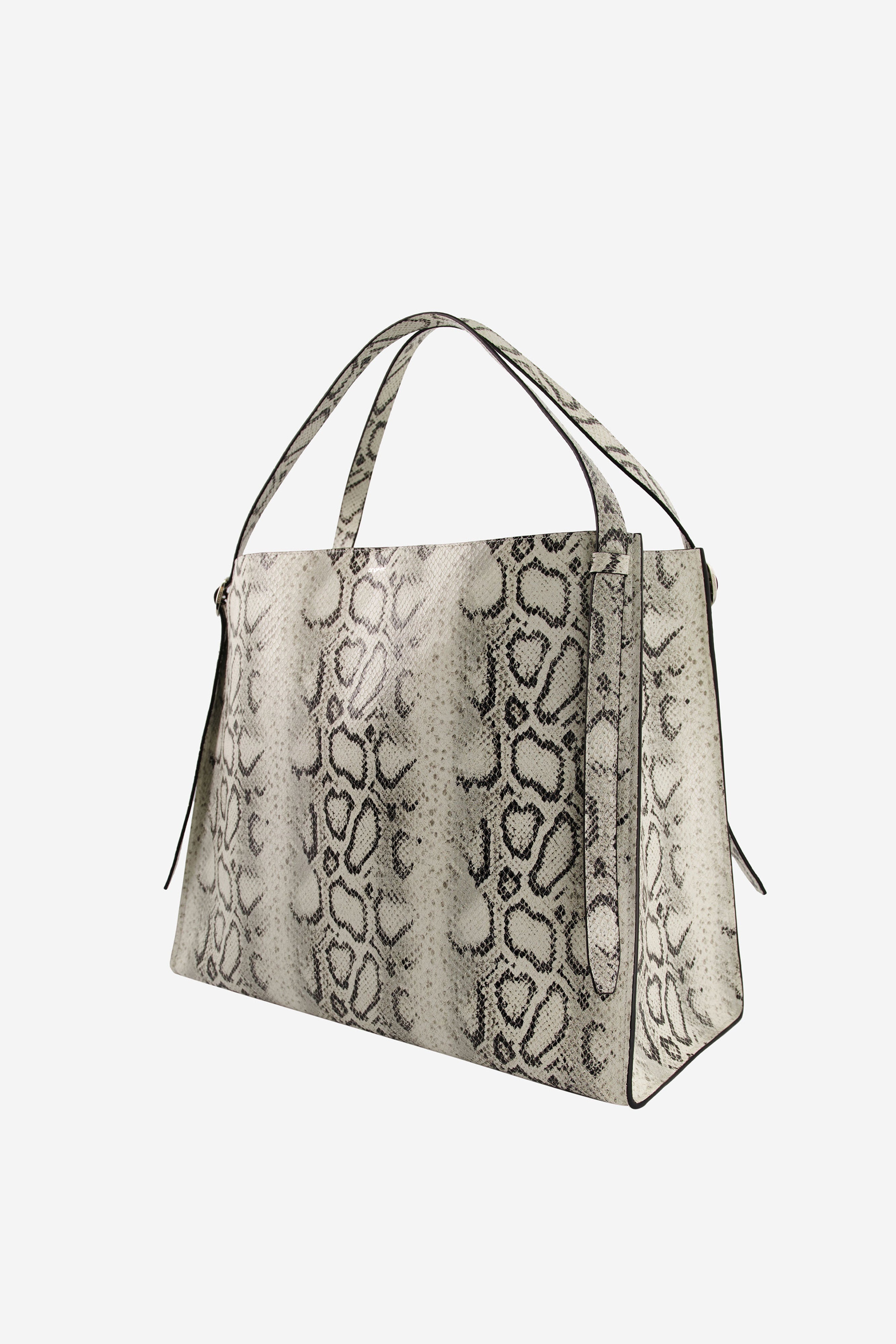 Snake Print Belt Tote Bag - 3