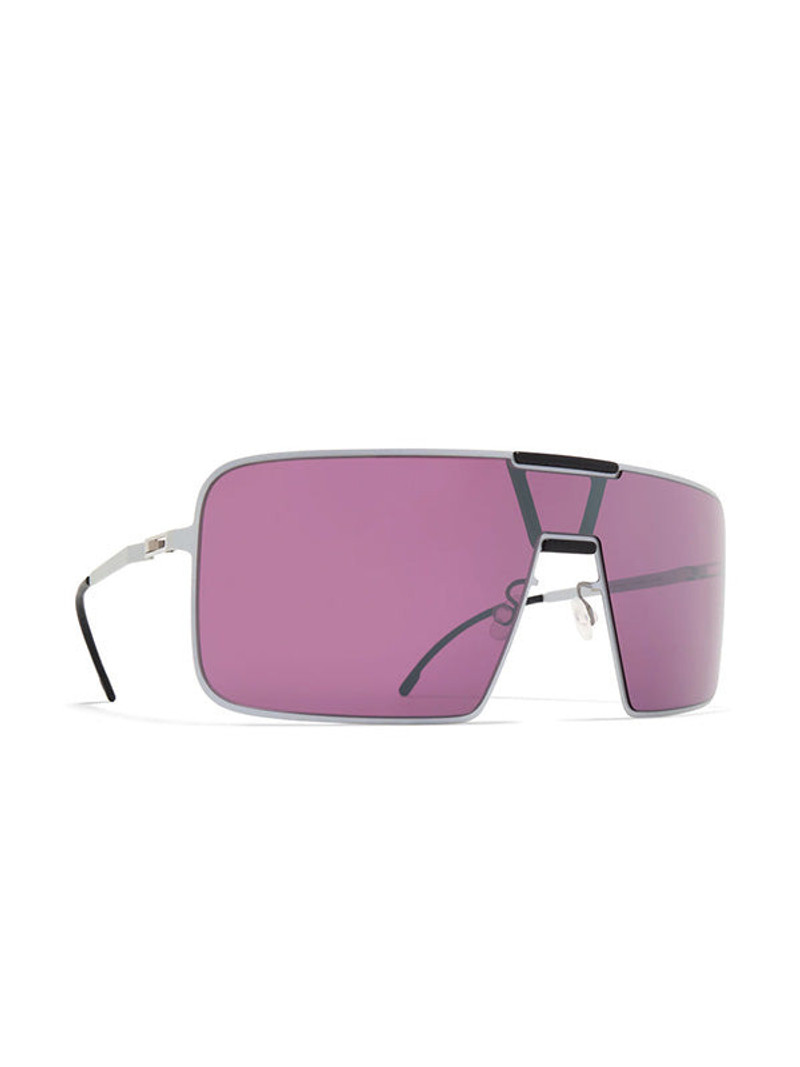 MYKITA MYKITA X RIMOWA NAVIGATOR SUNSHIELD MR004 - WHITE SILVER/PITCH BLACK MULBERRY outlook