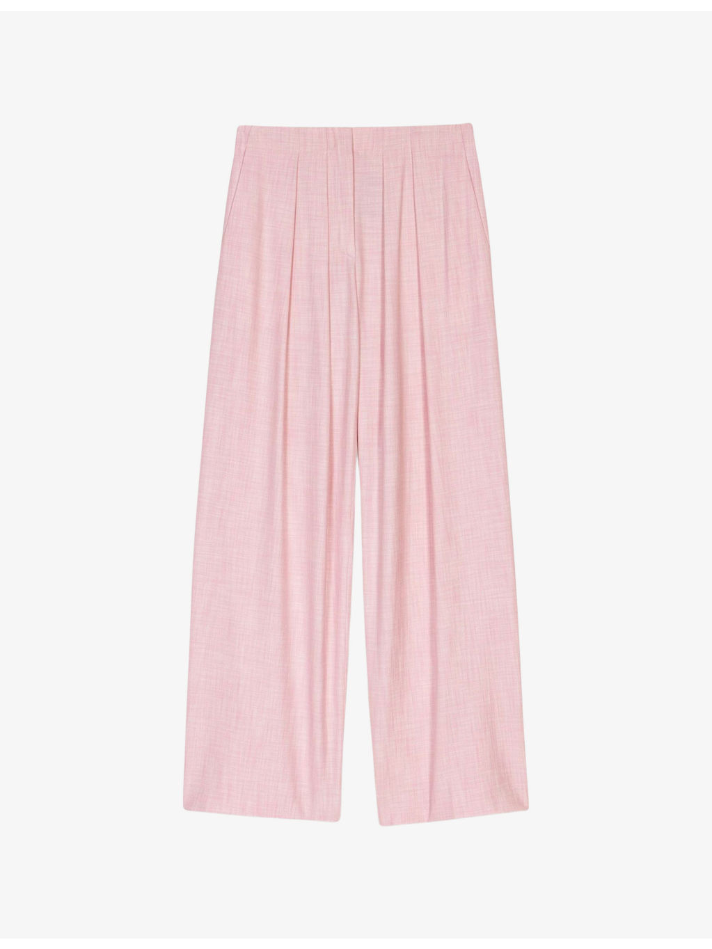 Wide-Leg Mid-Rise Stretch-Woven Trousers - 1