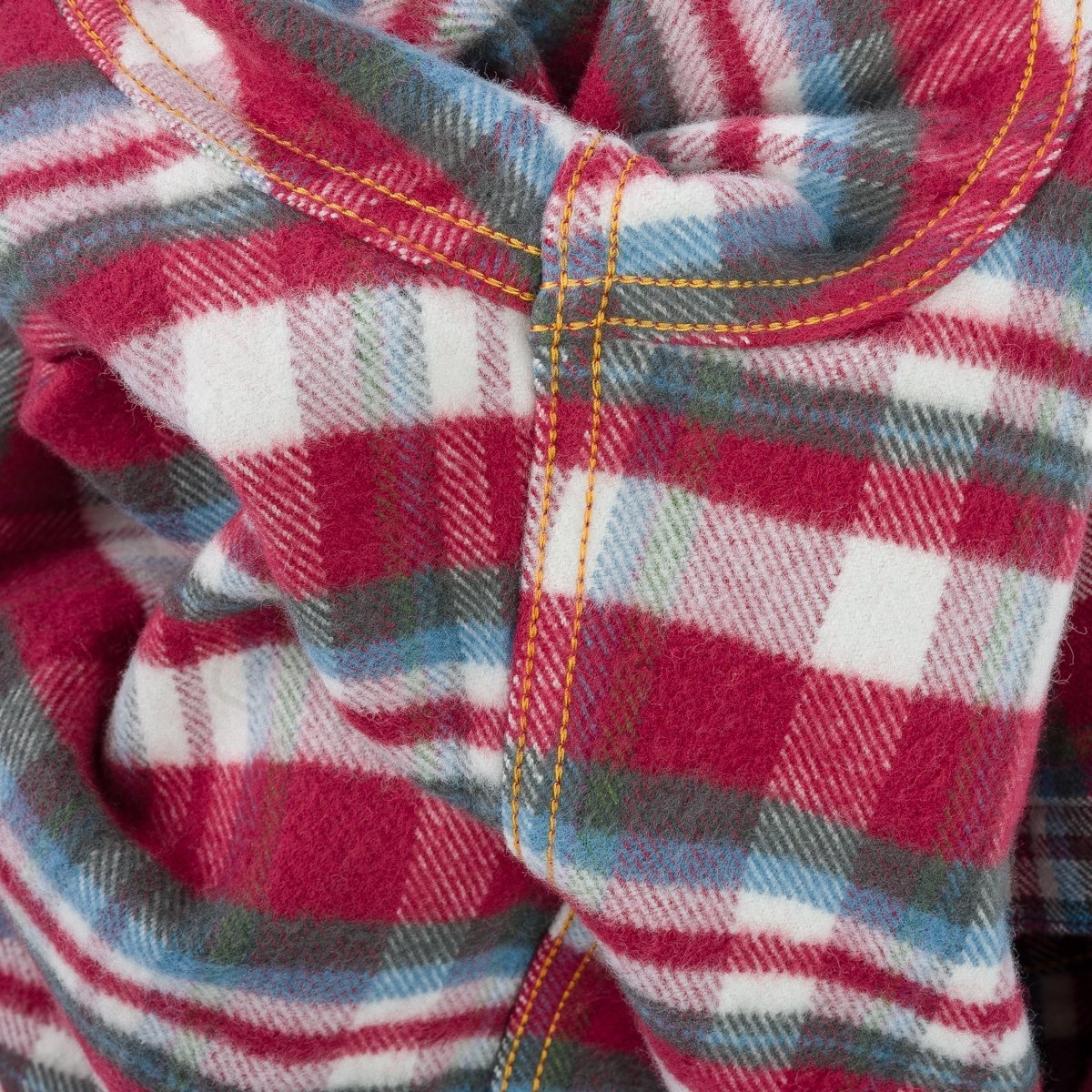 IHSH-371-RED Ultra Heavy Flannel Crazy Check Work Shirt - Red - 13
