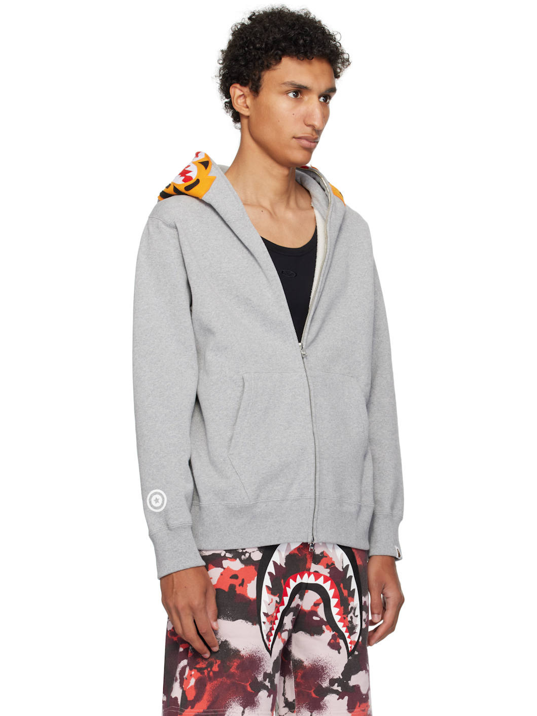 Gray Tiger Full Zip Hoodie - 2