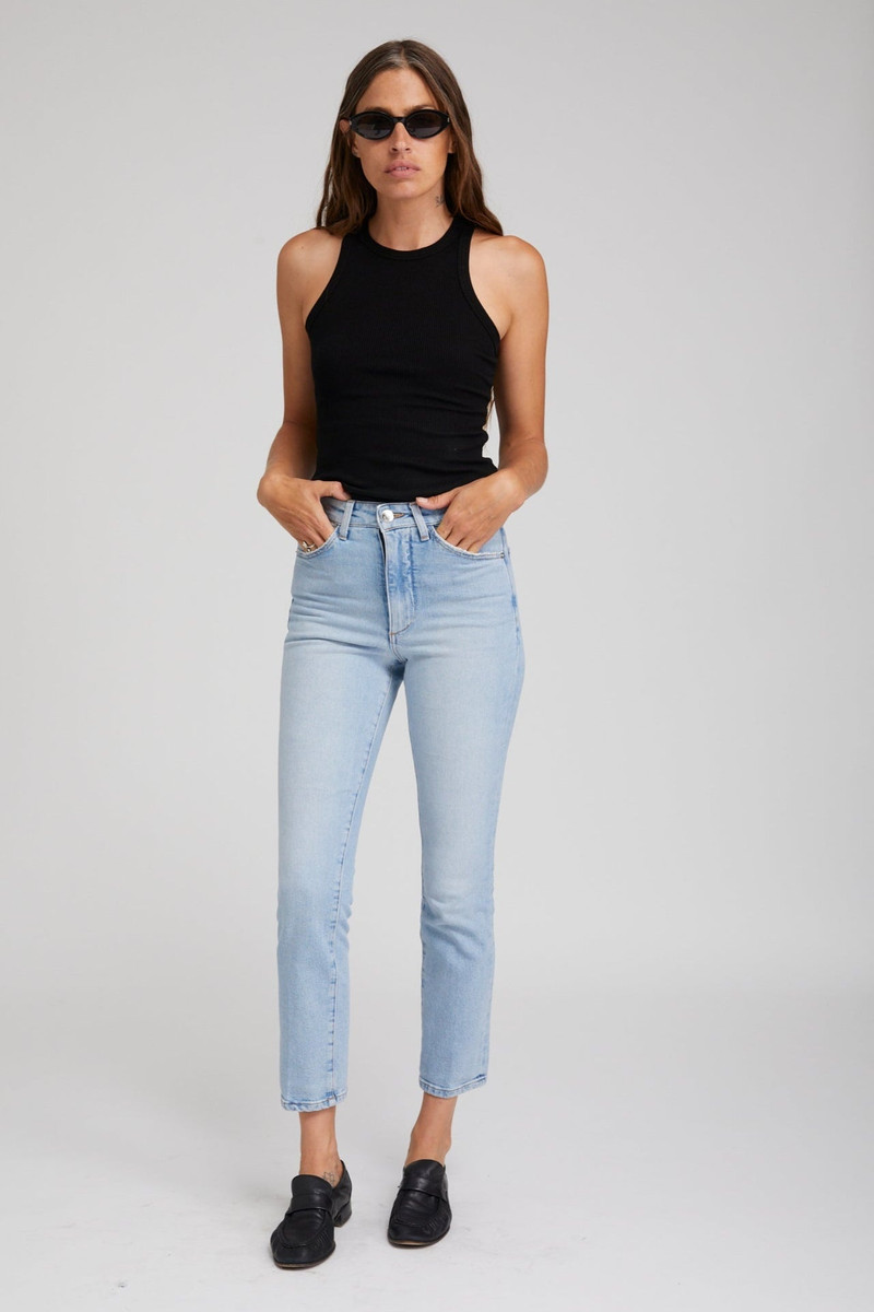 SPRWMN FRANÇOISE CROPPED SLIM STRAIGHT LEG DENIM outlook