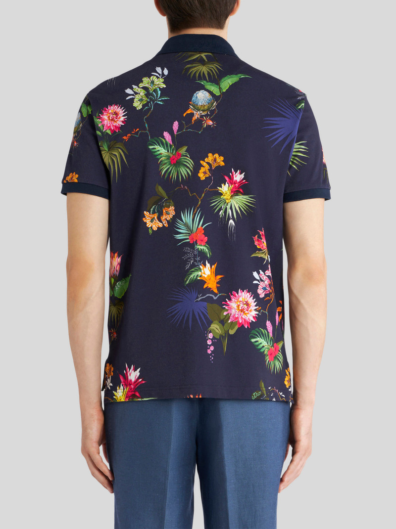 FLORAL JERSEY POLO SHIRT 4
