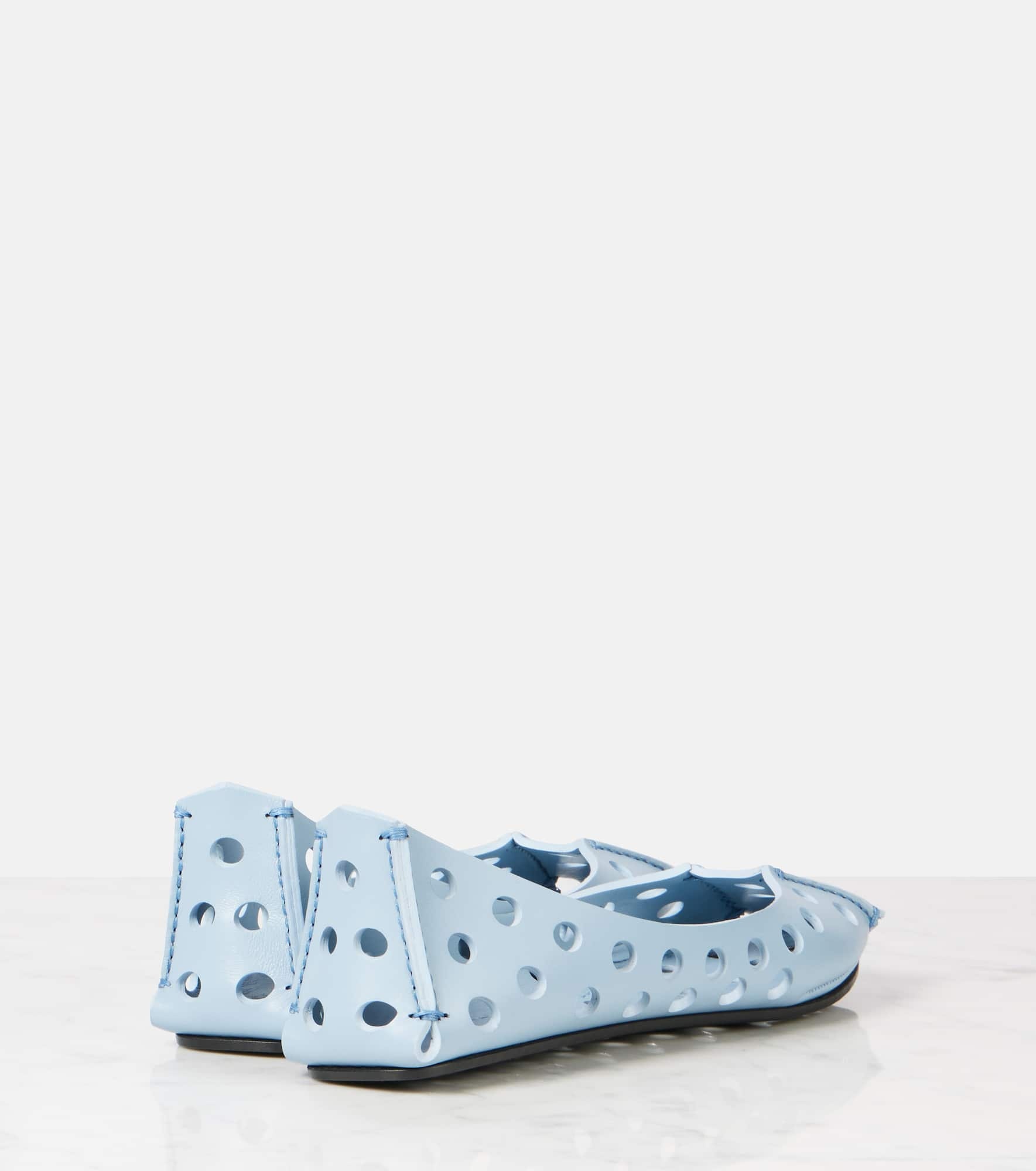Perfo leather ballet flats - 2