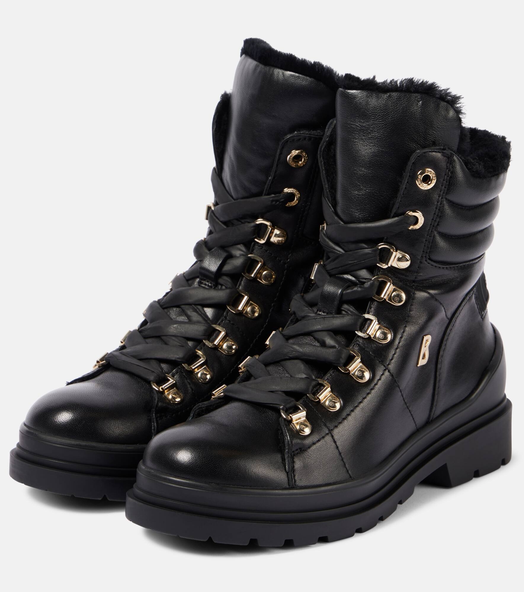 St. Moritz leather lace-up boots - 4