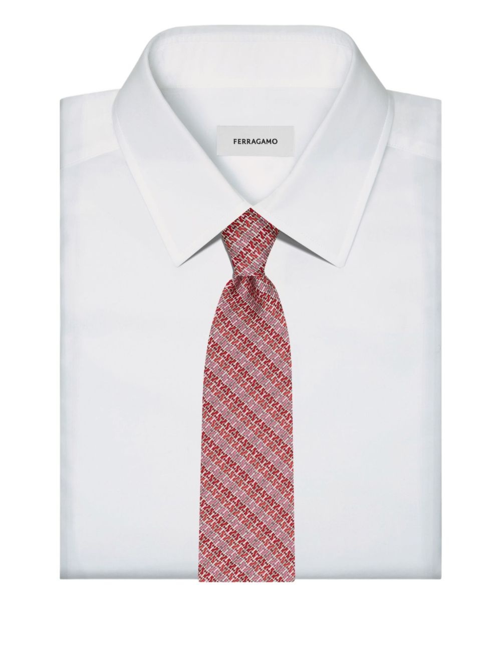 Gancini chain-print tie - 4