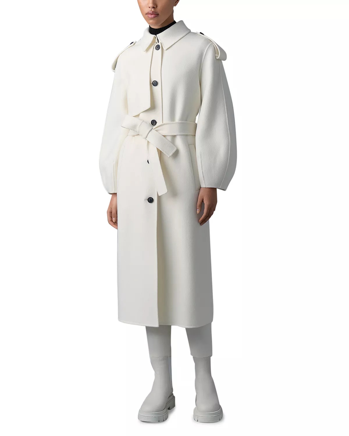 Ceyla Wool Trench Coat - 1