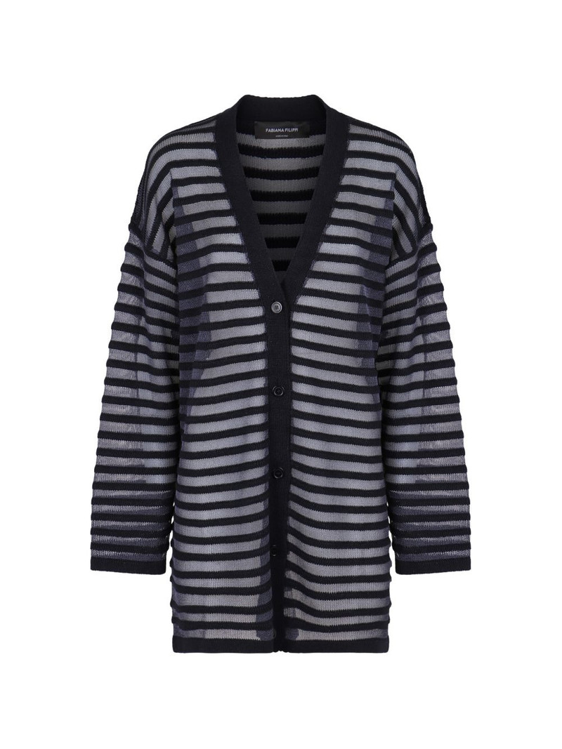 sequin striped cardigan 1