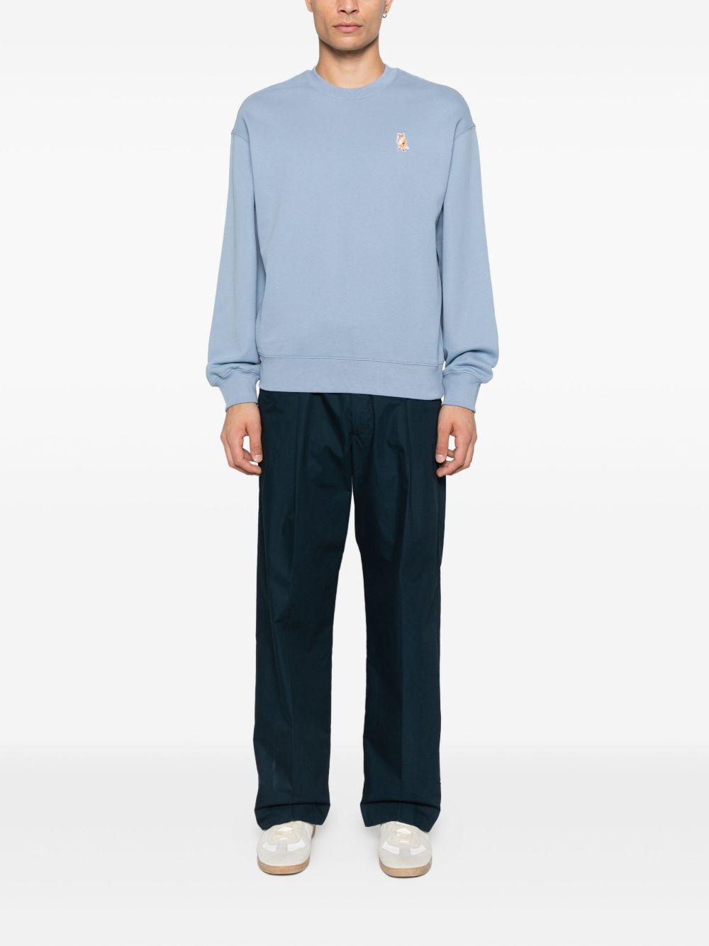 fox-embroidered cotton sweatshirt - 2