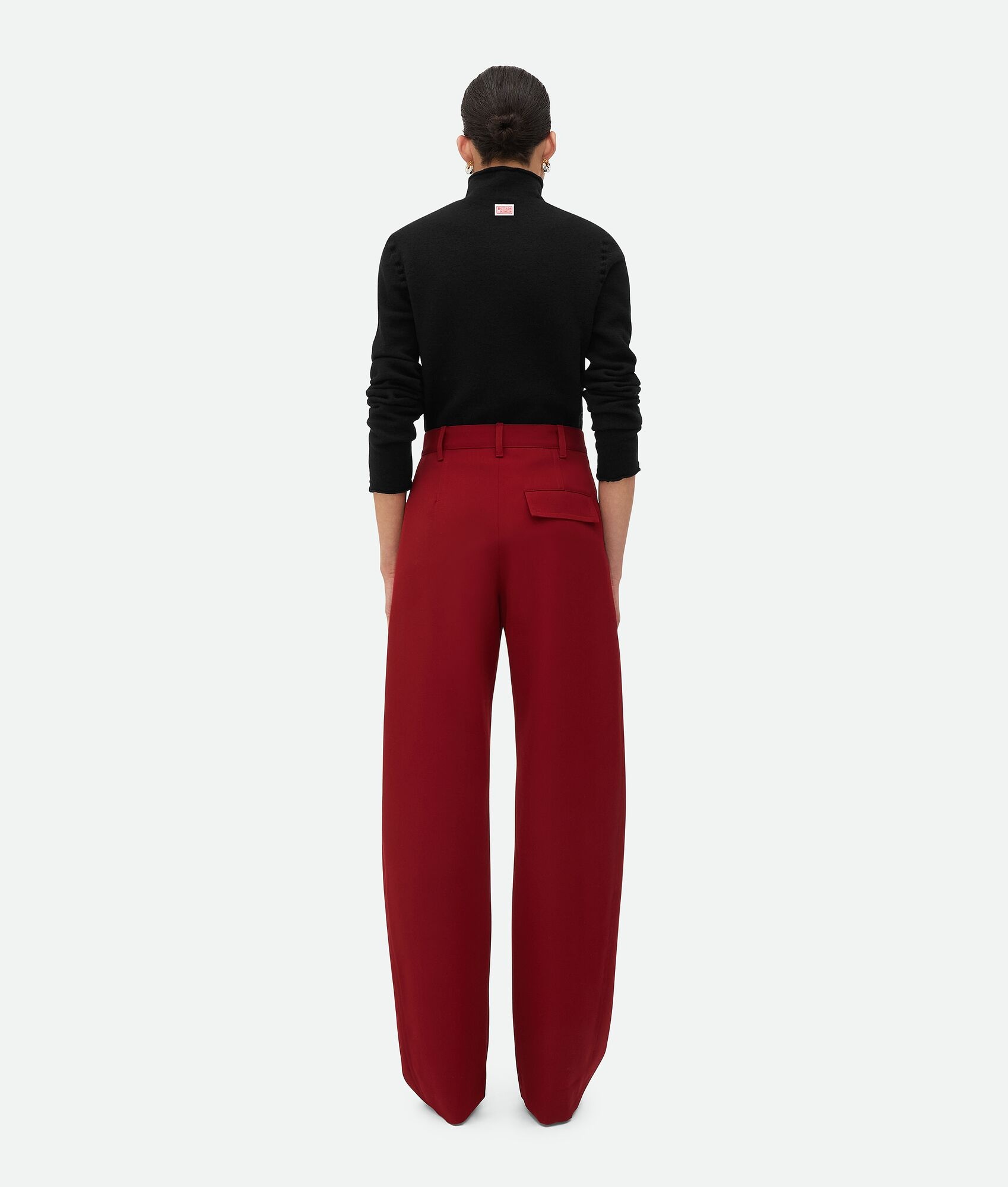 Wool Twill Rounded Leg Trousers - 3