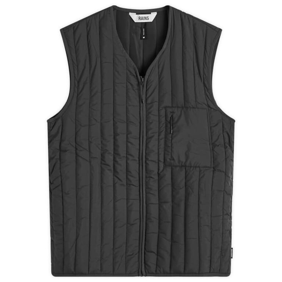 Rains Men's Black Banja Quilted Liner Vest - 5