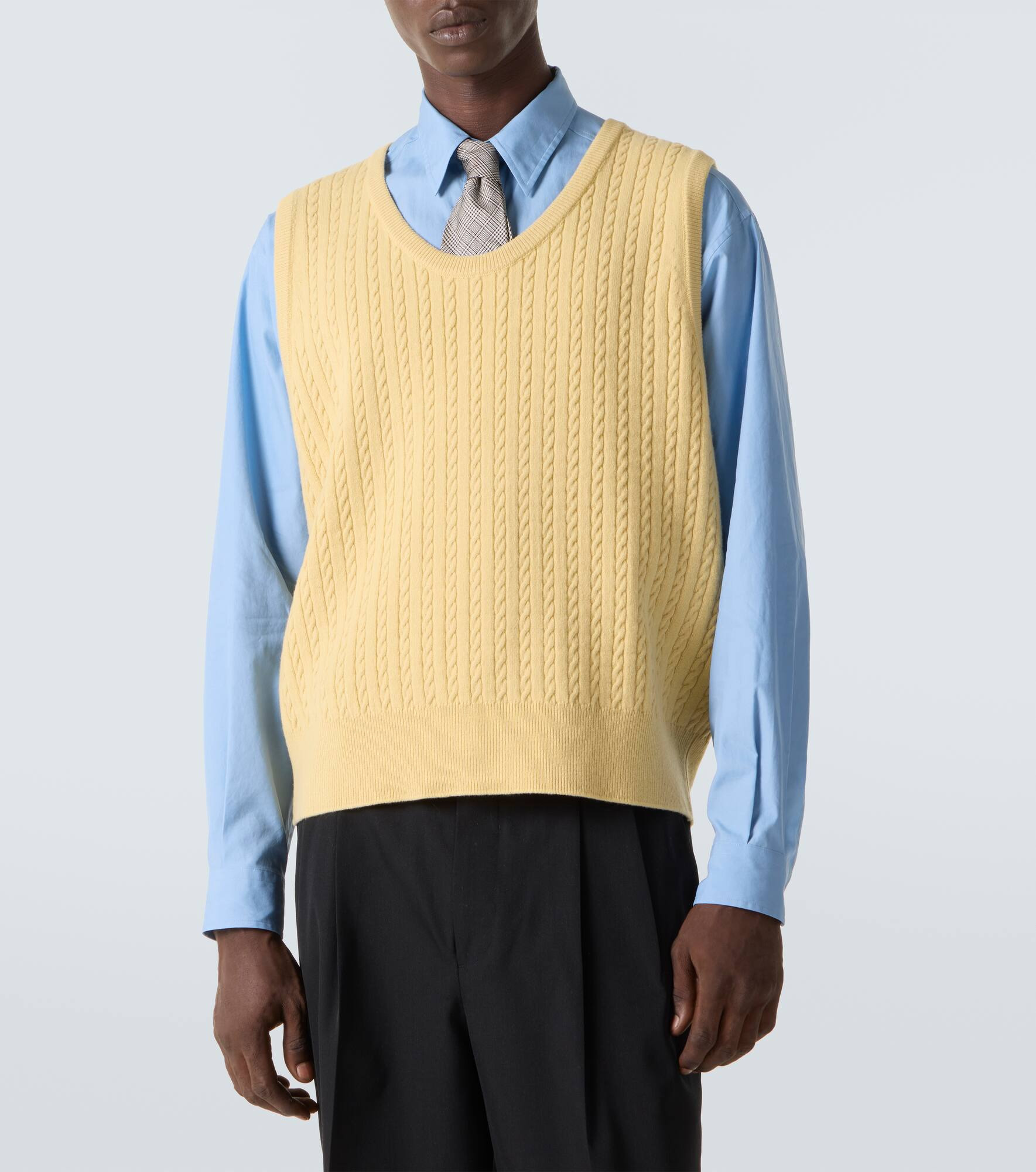 Cable-knit wool vest - 3