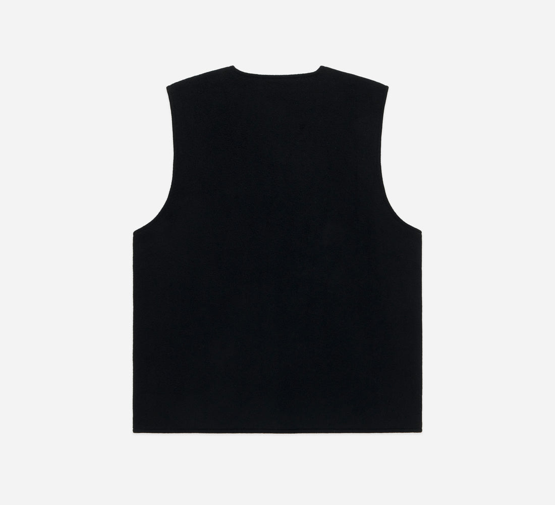 Zip Vest - Black Wool/Cashmere - 2