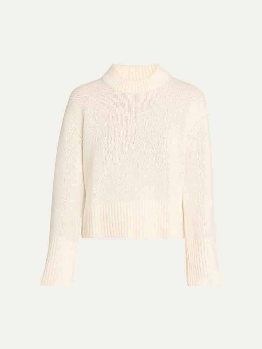 Sony Cashmere Shrunken Crewneck Sweater - 1