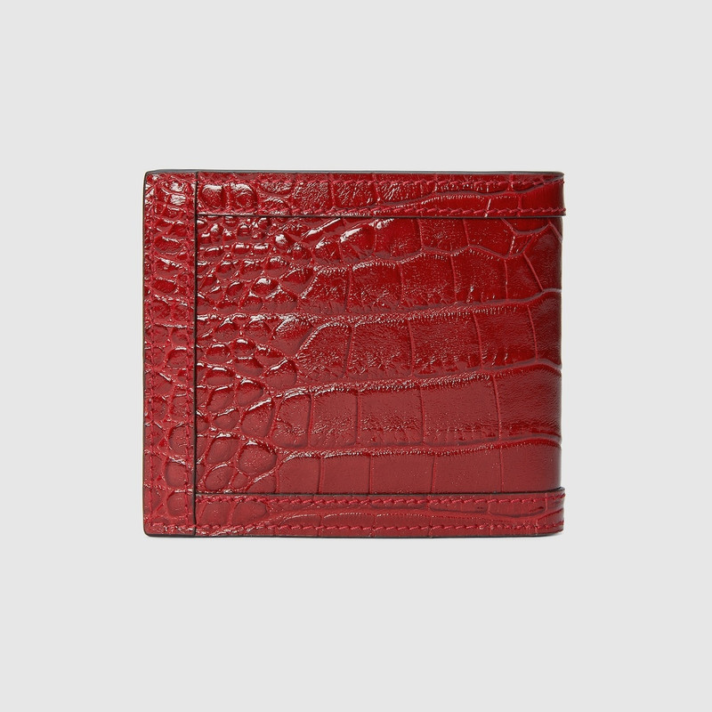 Crocodile card case wallet with Double G 5