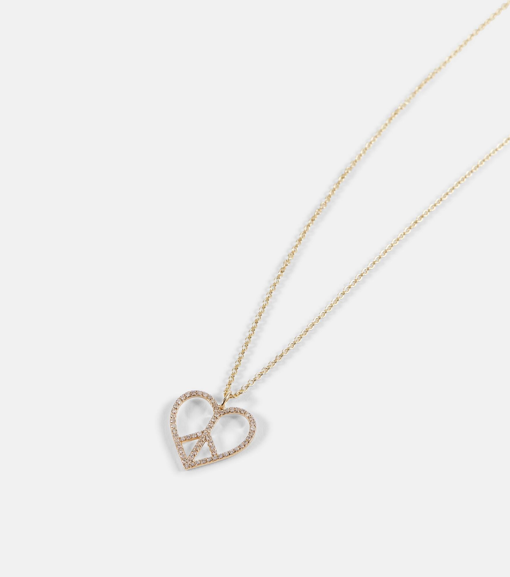 14kt gold necklace with diamonds - 6