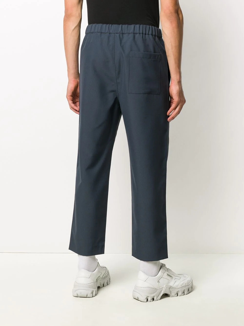 straight-leg drawstring trousers - 4