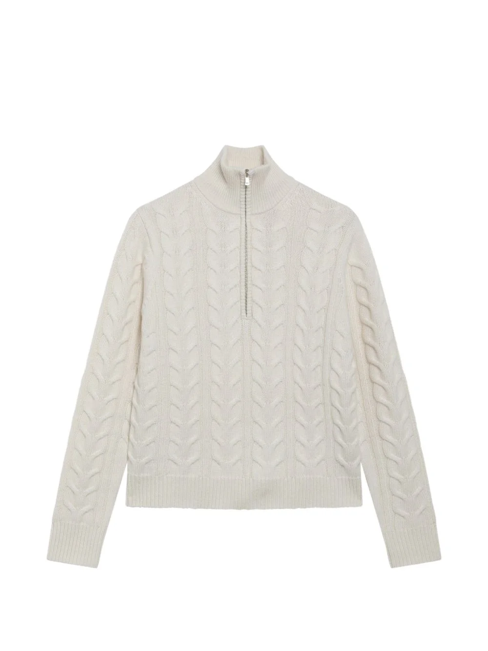 cable-knit quarter-zip sweater - 1