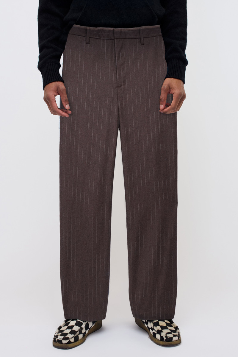 CHALKSTRIPE FLAT FRONT TROUSER 3