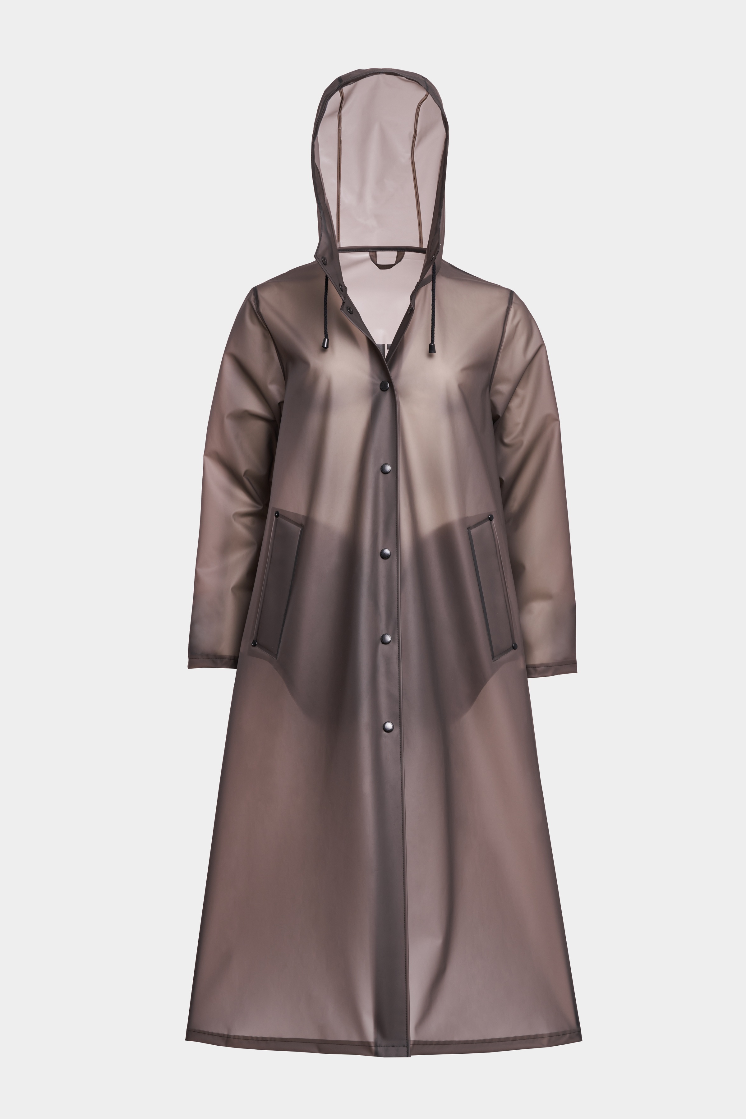 Mosebacke Long Print Raincoat Smoke - 5