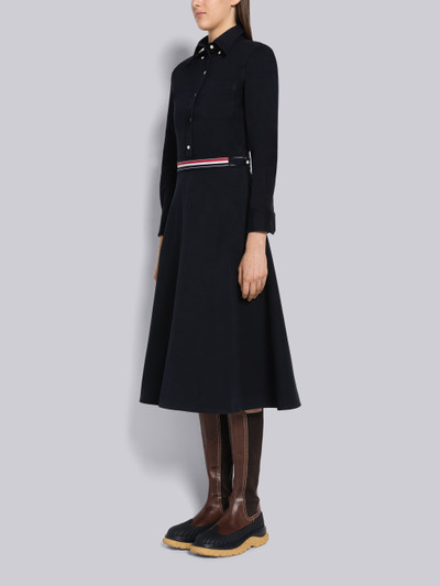 Thom Browne Cotton Twill Belted A-Line Shirtdress outlook