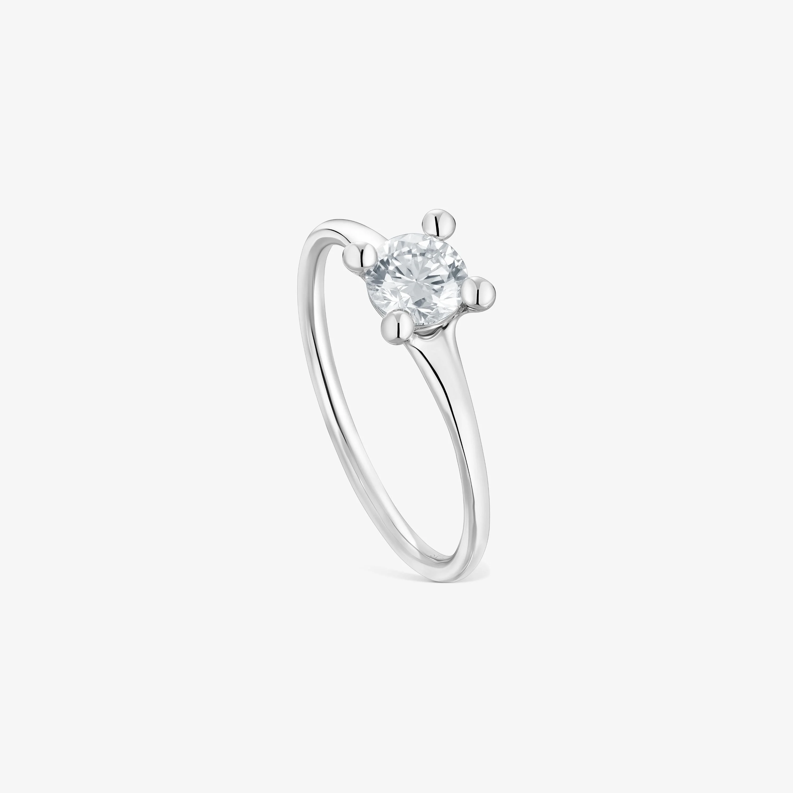 Platinum solitaire Ring with 0.50ct lab-grown diamond TOUS Shine LGD - 1