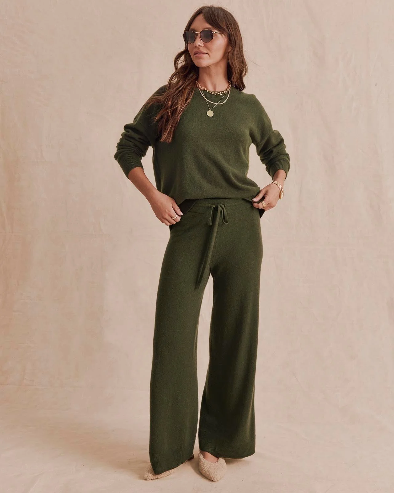 Tori Cashmere Wide Leg Pant - 1