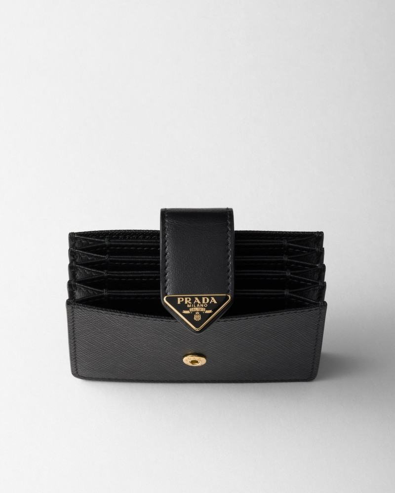 Prada Saffiano and smooth leather card holder outlook