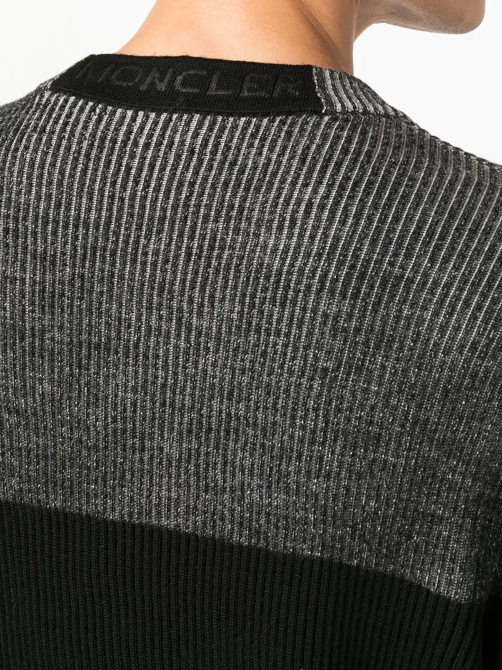 logo-patch ribbed-knit virgin-wool jumper - 5