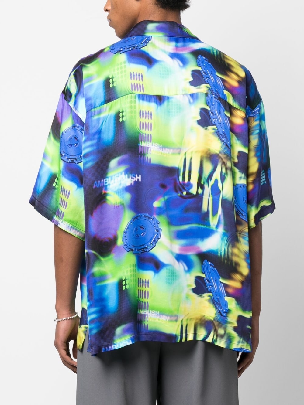 abstract-pattern short-sleeve shirt - 4