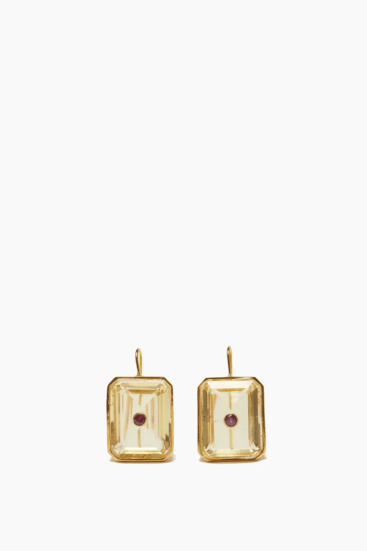 Tile Earrings in Citrine/Yellow - 1