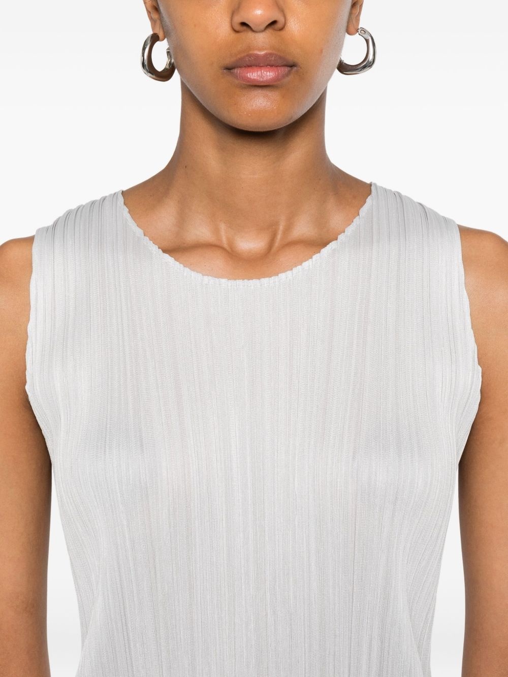 pleated sleeveless top - 5