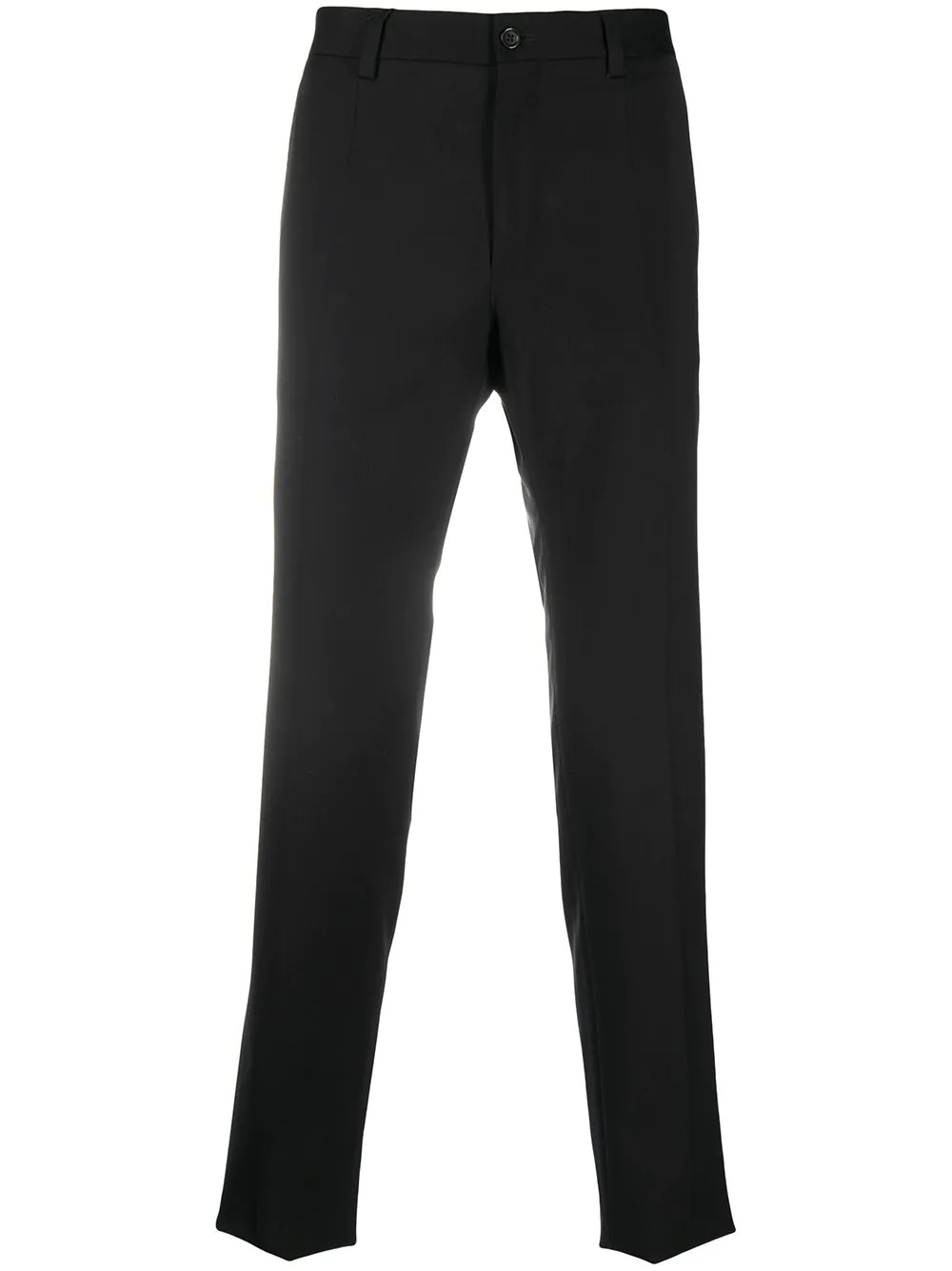 side-strap virgin wool trousers - 1