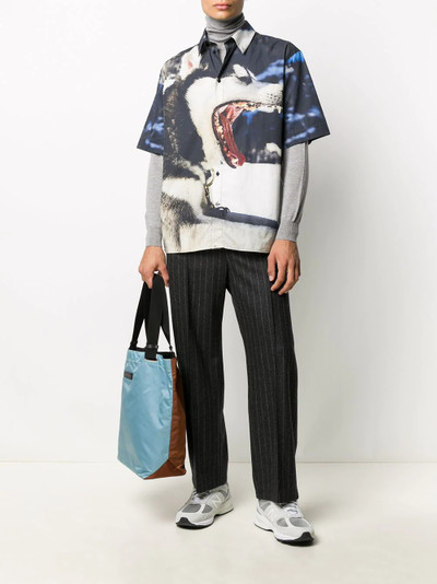 MSGM wolf print short-sleeve shirt outlook