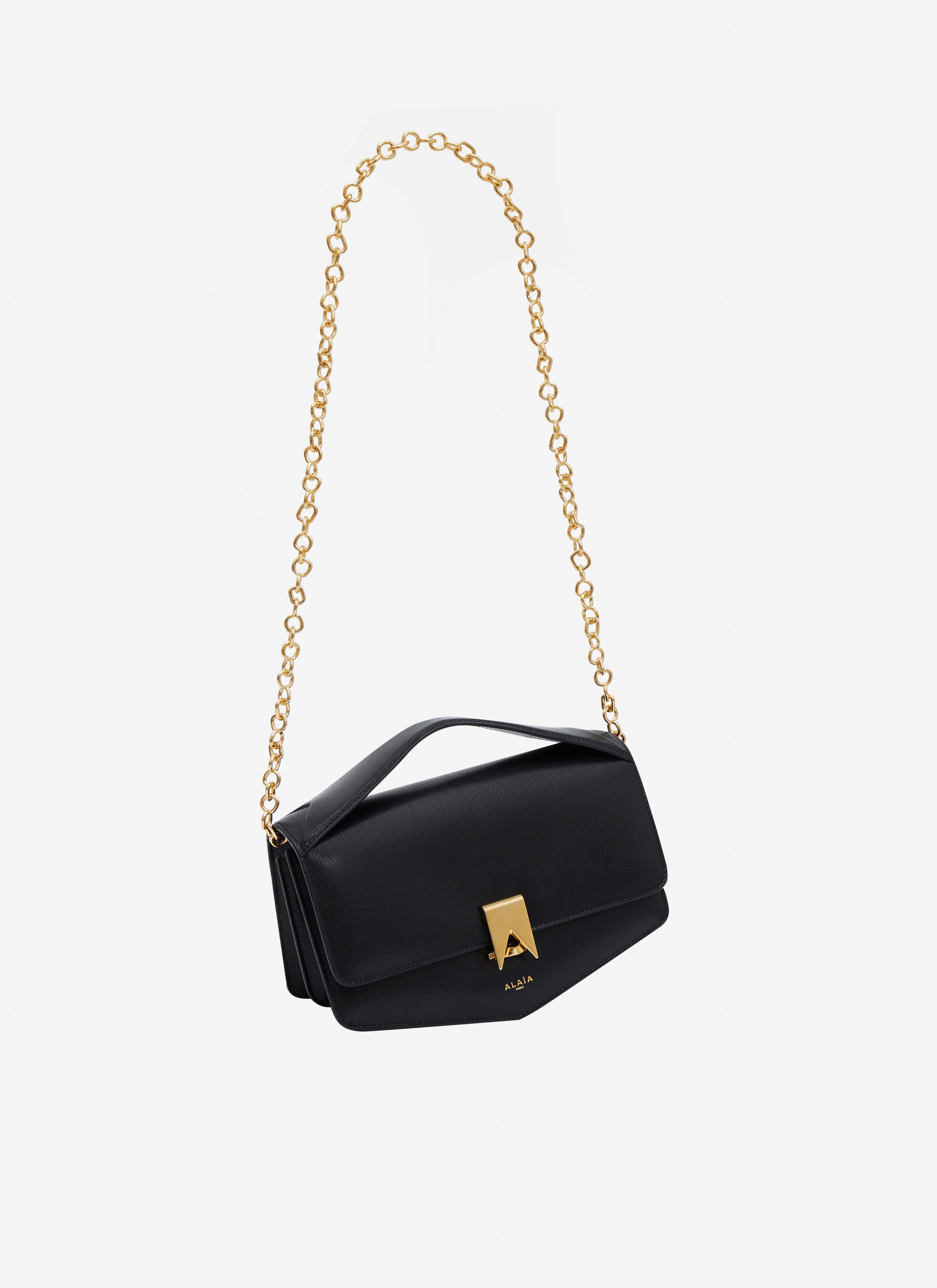 ハンドバッグ Alaia East West S Alaïa LE PAPA EAST WEST WITH CHAIN BAG IN SHINY GOATSKIN