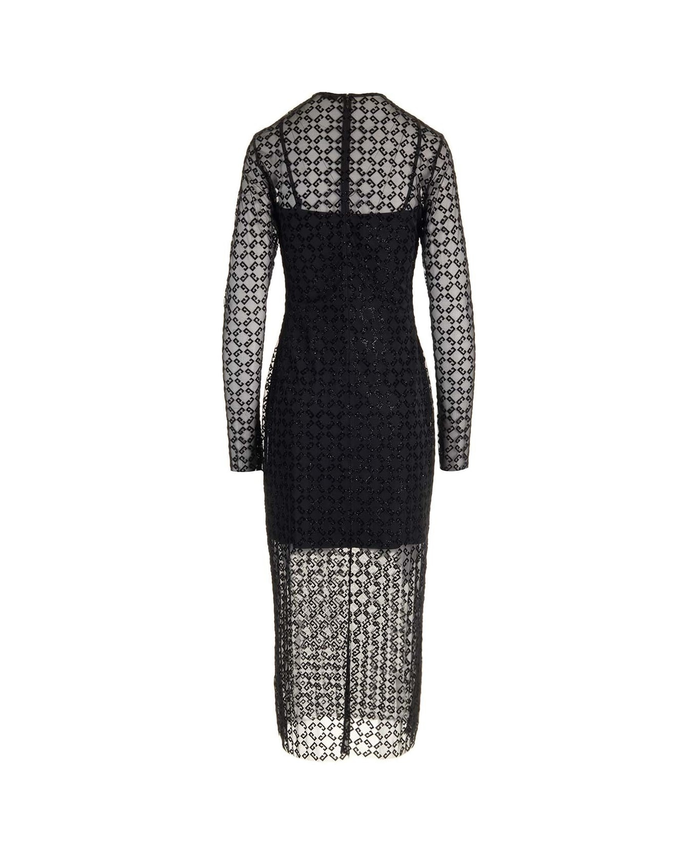 【関税&送料込】Givenchy Monogram 72 Tulle Sheath Dress GIVENCHY Shiny Monogram 72 Tulle Midi Dress | Holt Renfrew