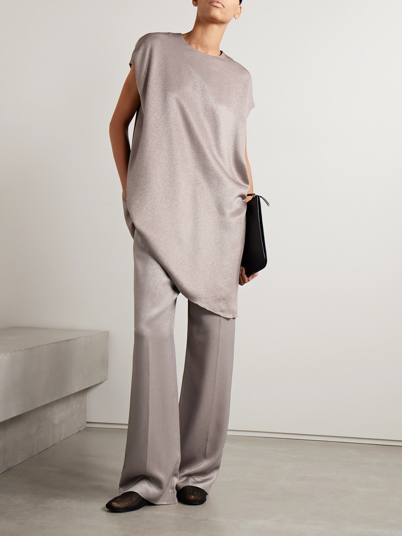 FFORME Maud Metallic Cloqué Wide-leg Pants outlook